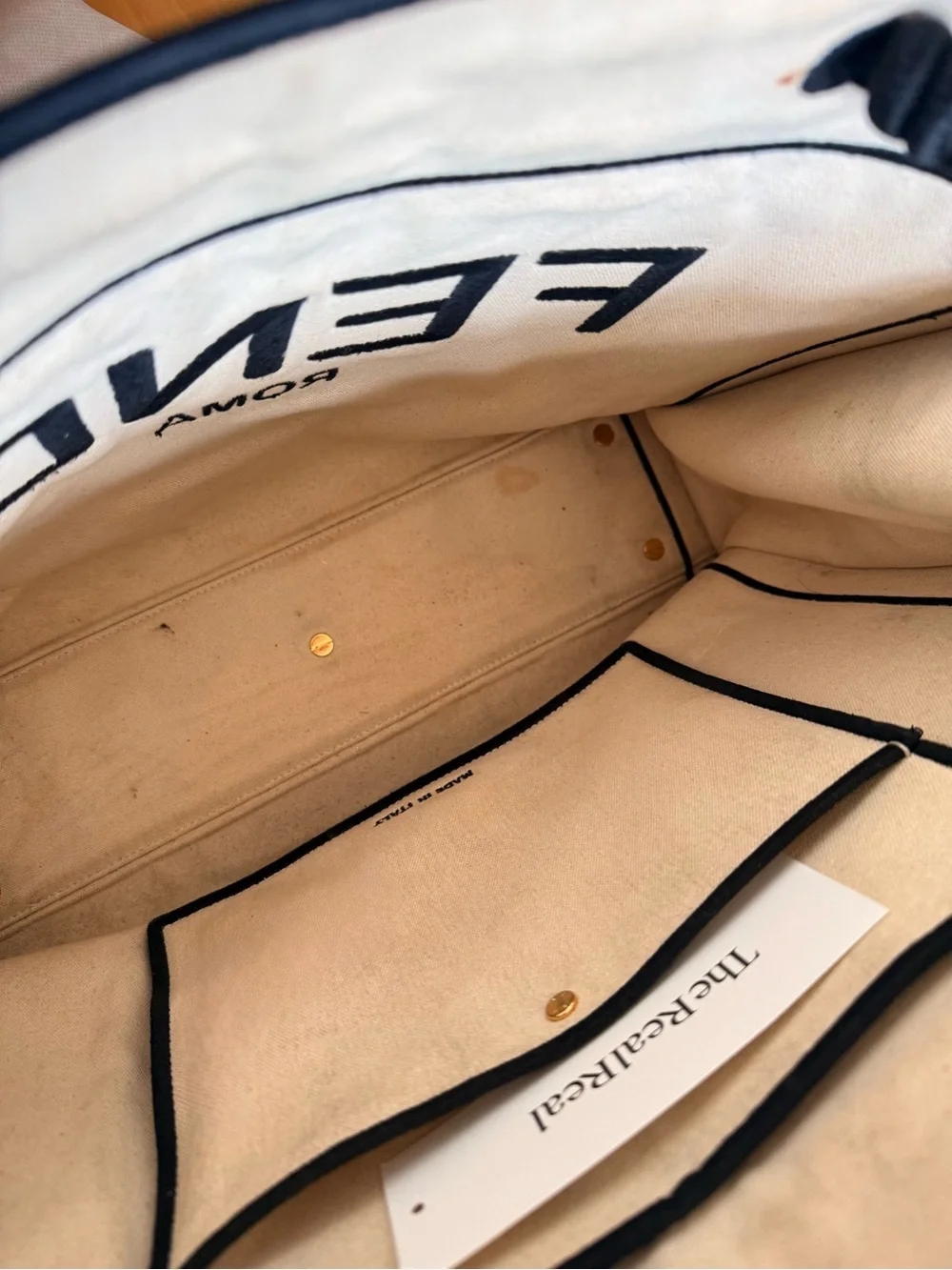Fendi Roma Canvas Tote